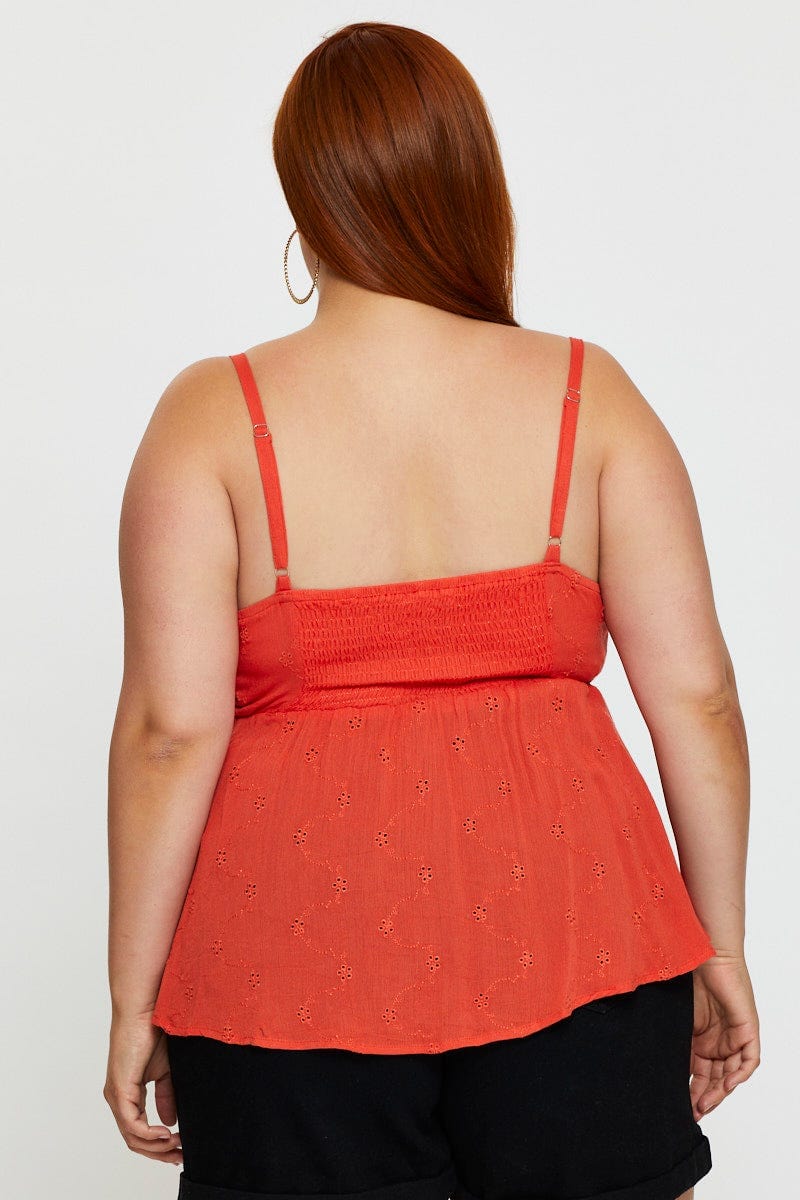 Brown Peplum Top Sleeveless Embroide - Image 5