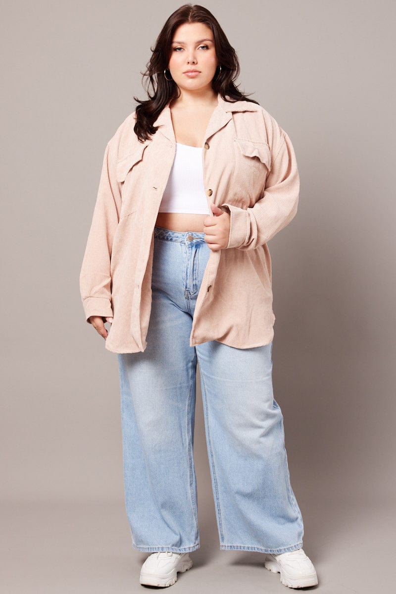 Brown Relaxed Shirt Long Sleeve Corduroy - Image 2