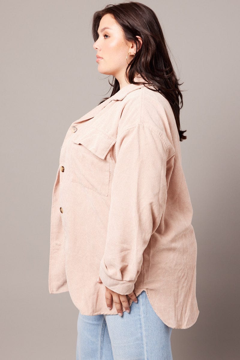 Brown Relaxed Shirt Long Sleeve Corduroy - Image 4