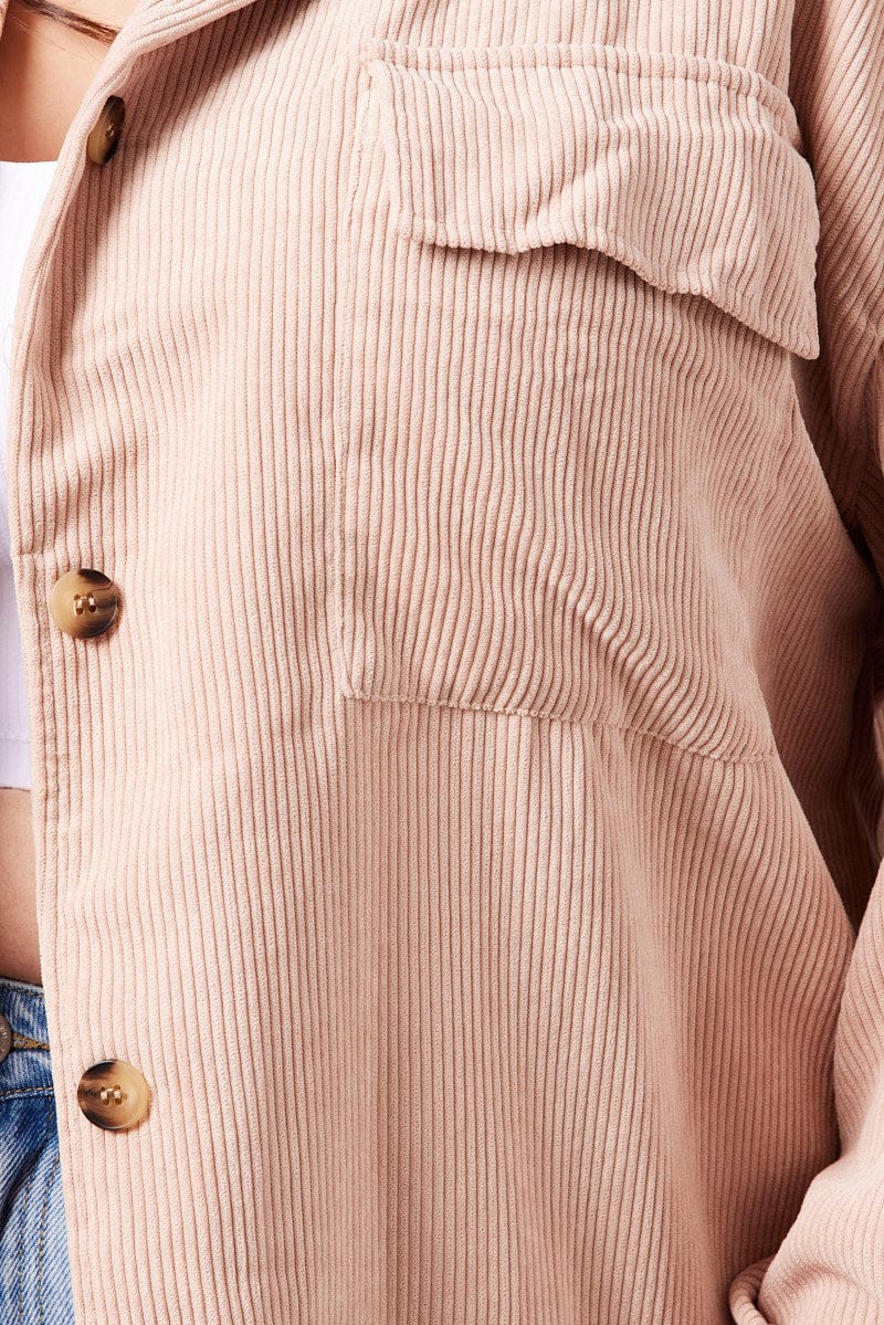 Brown Relaxed Shirt Long Sleeve Corduroy - Image 6