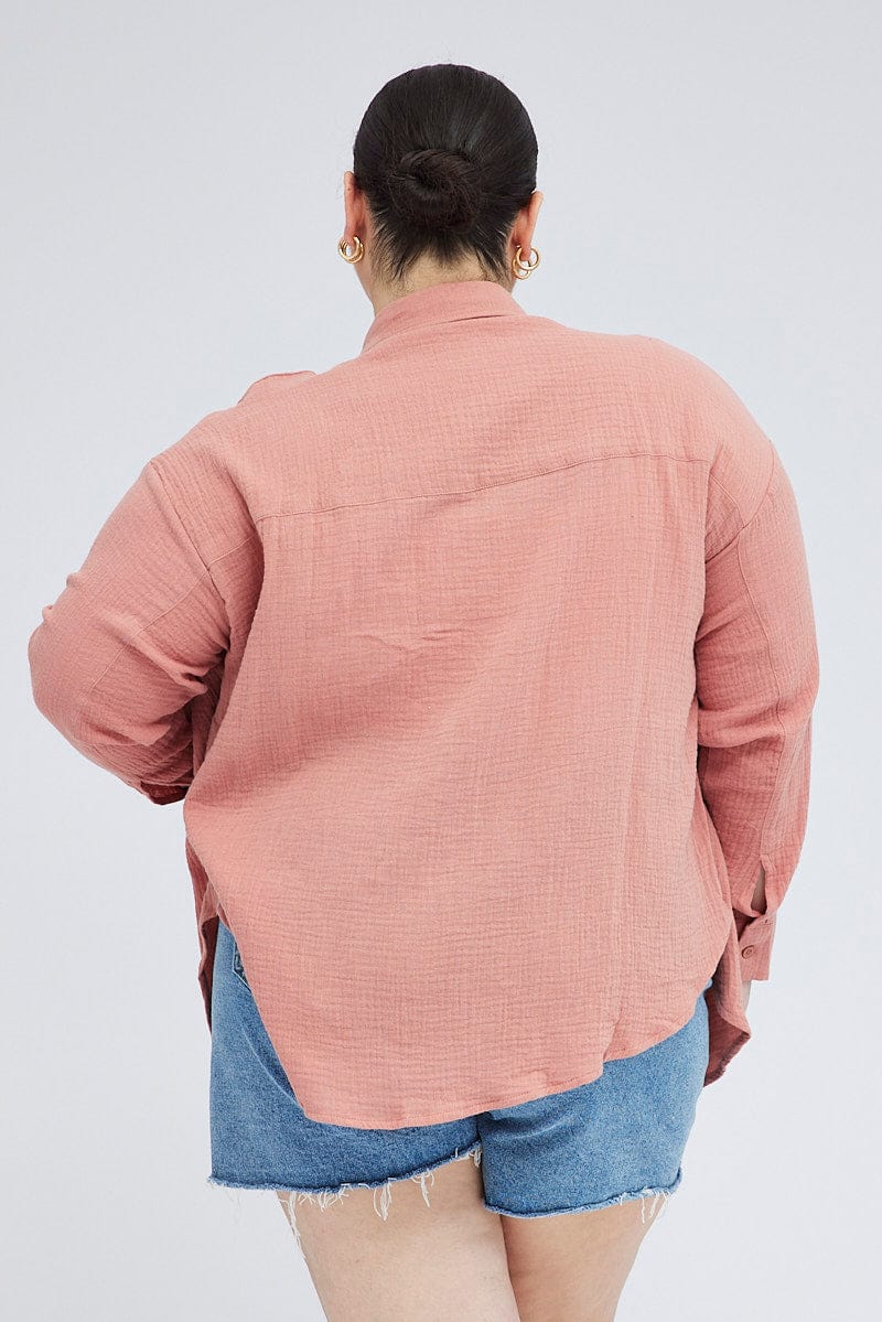 Brown Relaxed Shirt Long Sleeve - Image 5