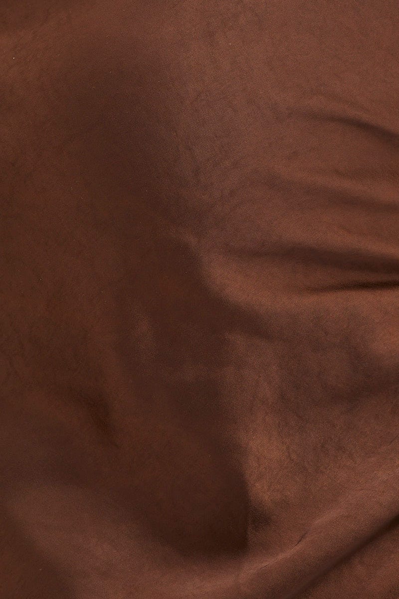 Brown Singlet Top Satin Ed Side - Image 6