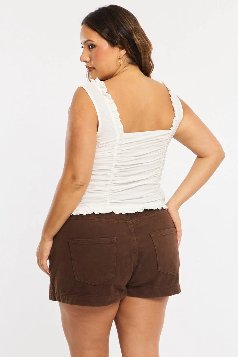 Brown Skorts Skirt High Rise - Image 5