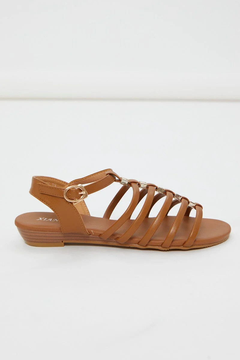 Brown Strappy Sandal - Image 2