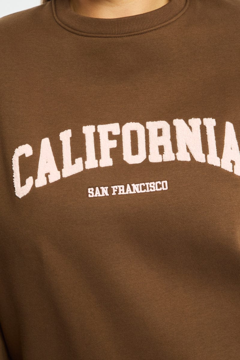 Brown Sweat Top Long Sleeve - Image 5