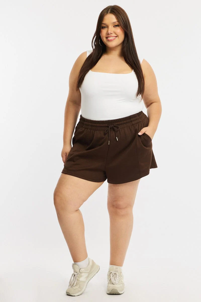 Brown Track Shorts - Image 3