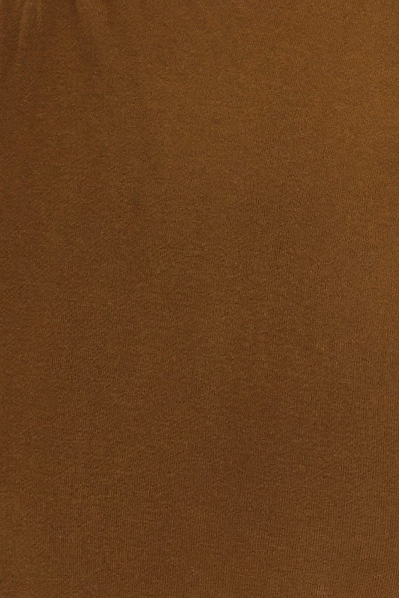 Brown Wide Leg Jogger Pants - Image 6