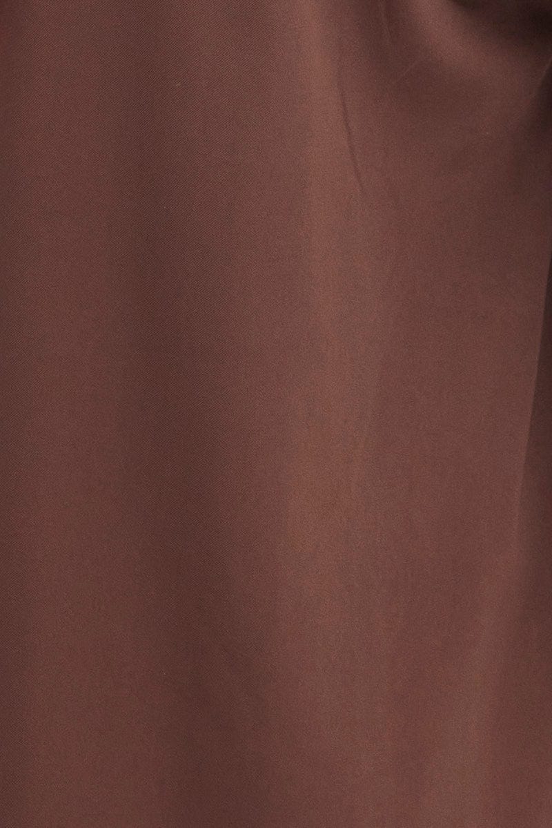 Brown Wide Leg Pants High Rise - Image 6