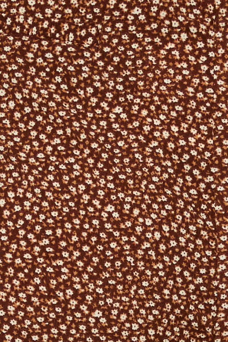 Brown Wide Leg Pants High Rise Waist Tie - Image 6