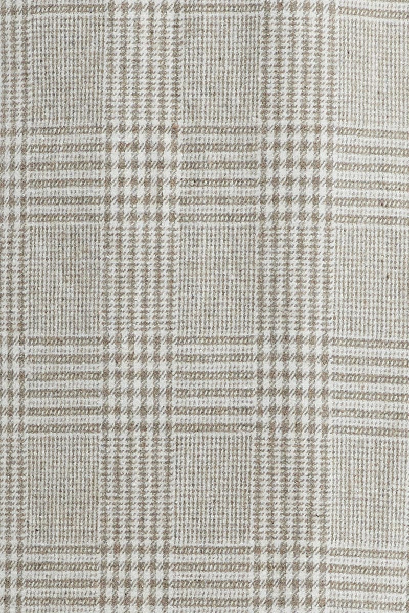 Camel Check Longline Coat Lined - Image 6
