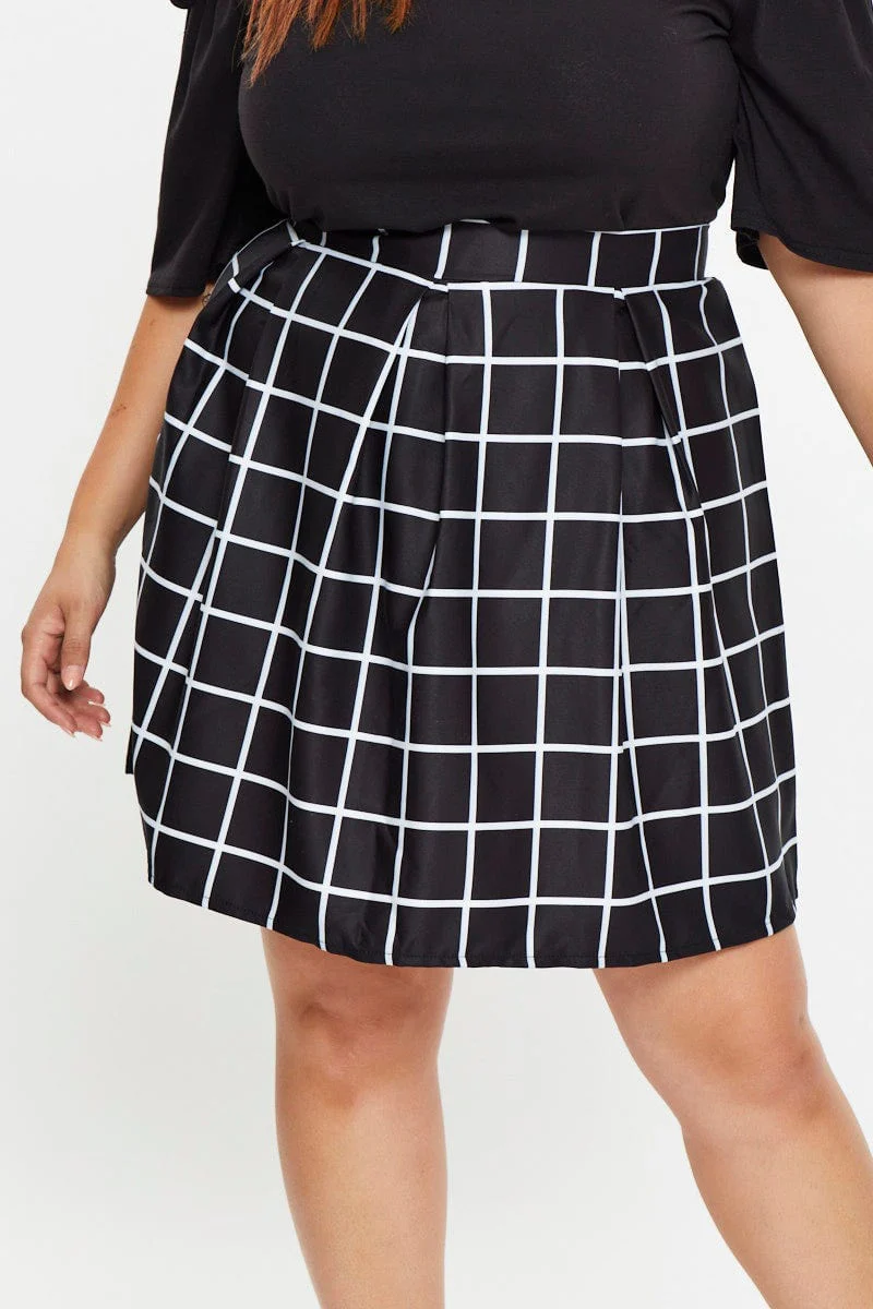 Check Mini Tennis Skirt Pleated - Image 2
