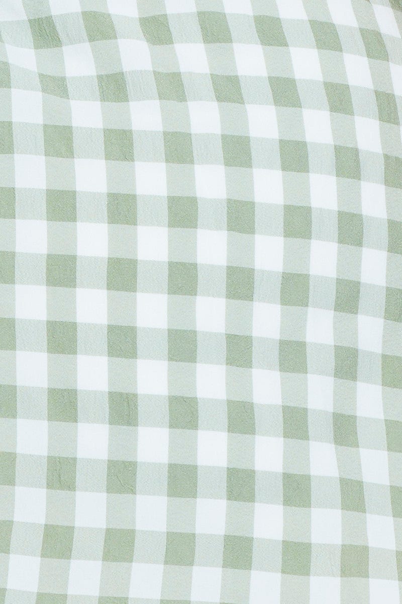 Check Off The Shoulder Top Short Sleeve - Image 6