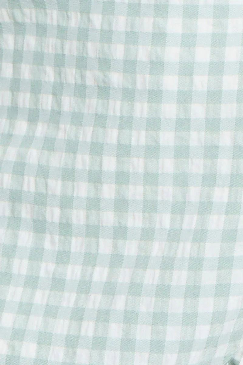 Check Skort Skirt High Rise Frill Hem - Image 6