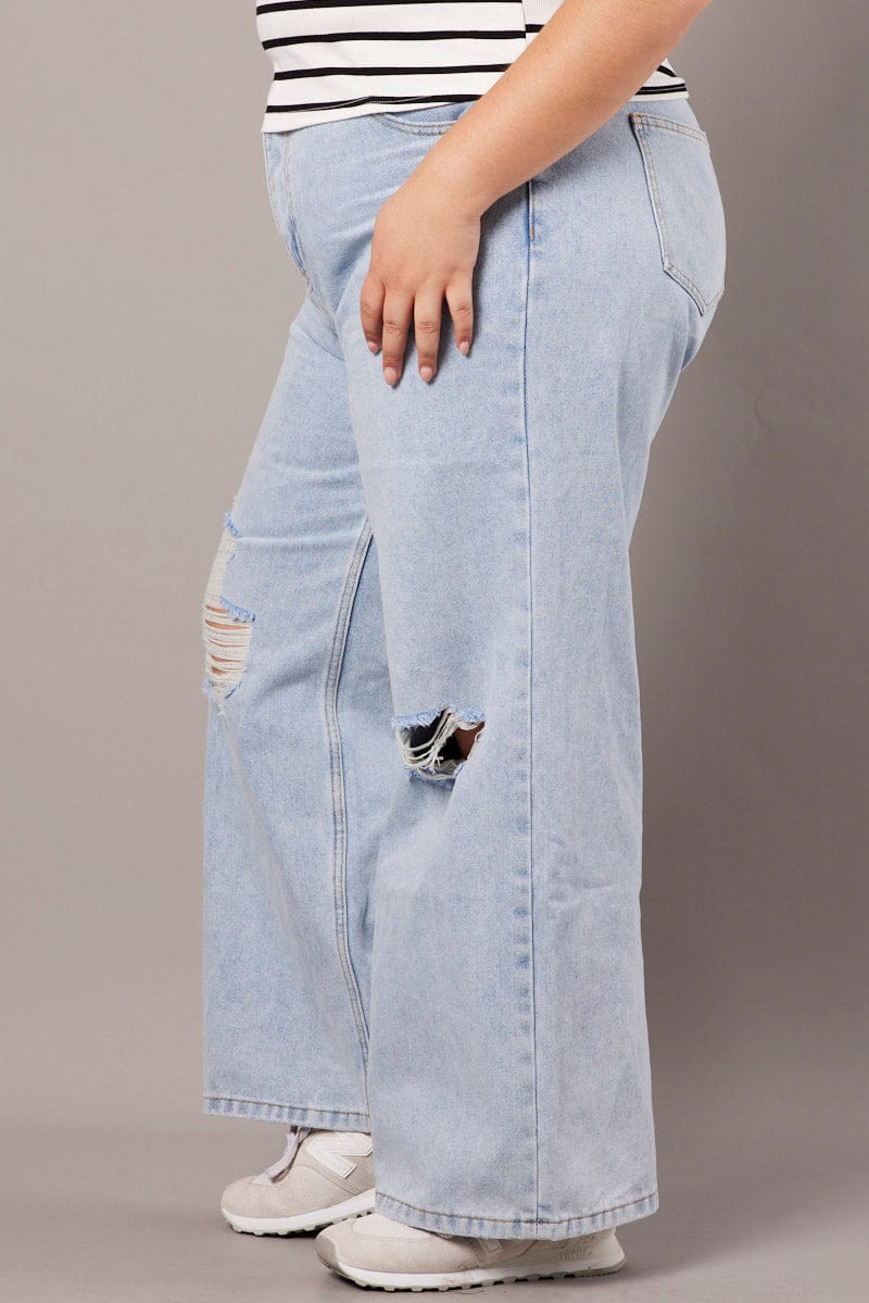 Denim Baggy Jeans High Rise - Image 3