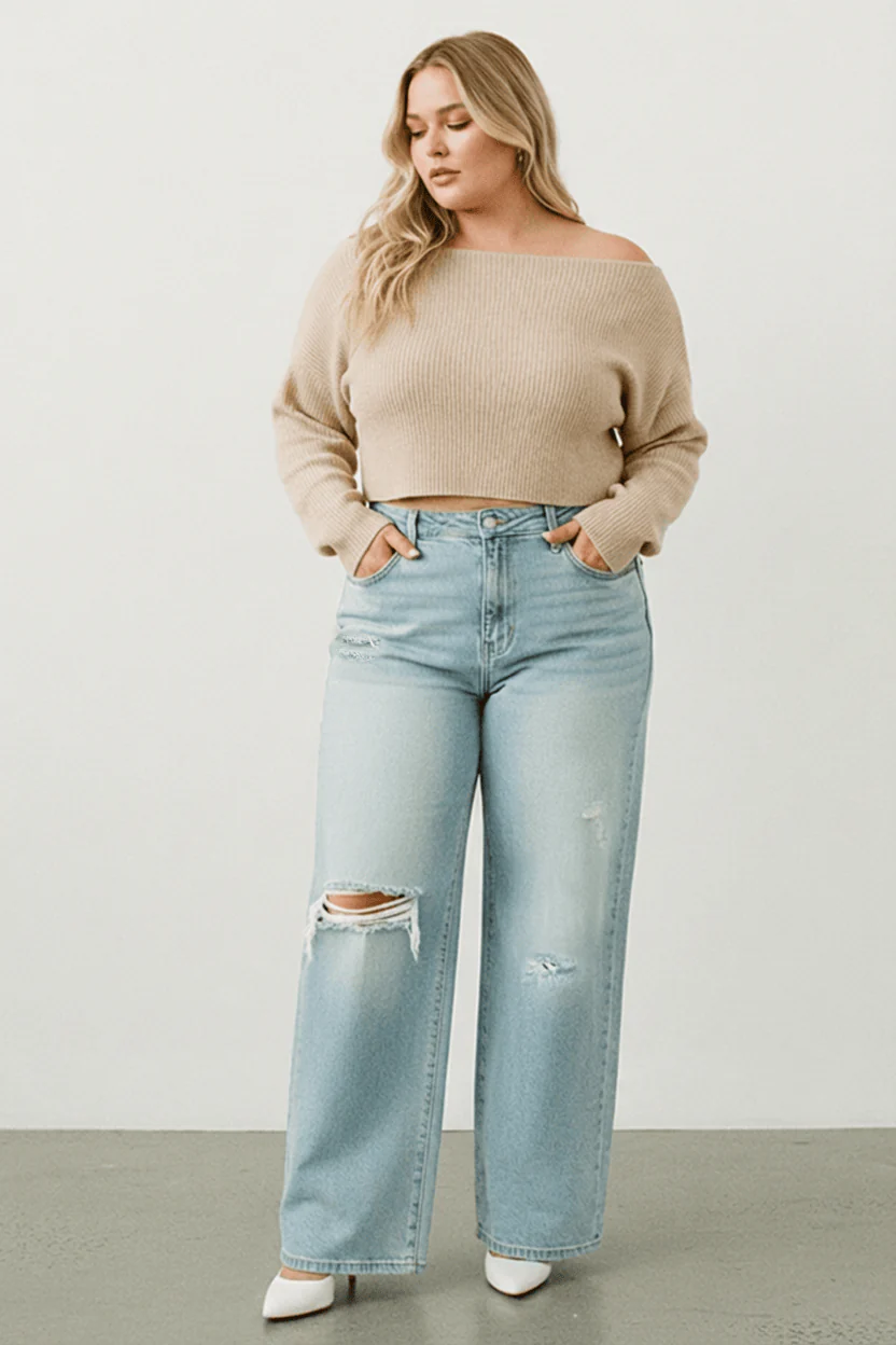 Denim Baggy Jeans Mid Rise - Image 2