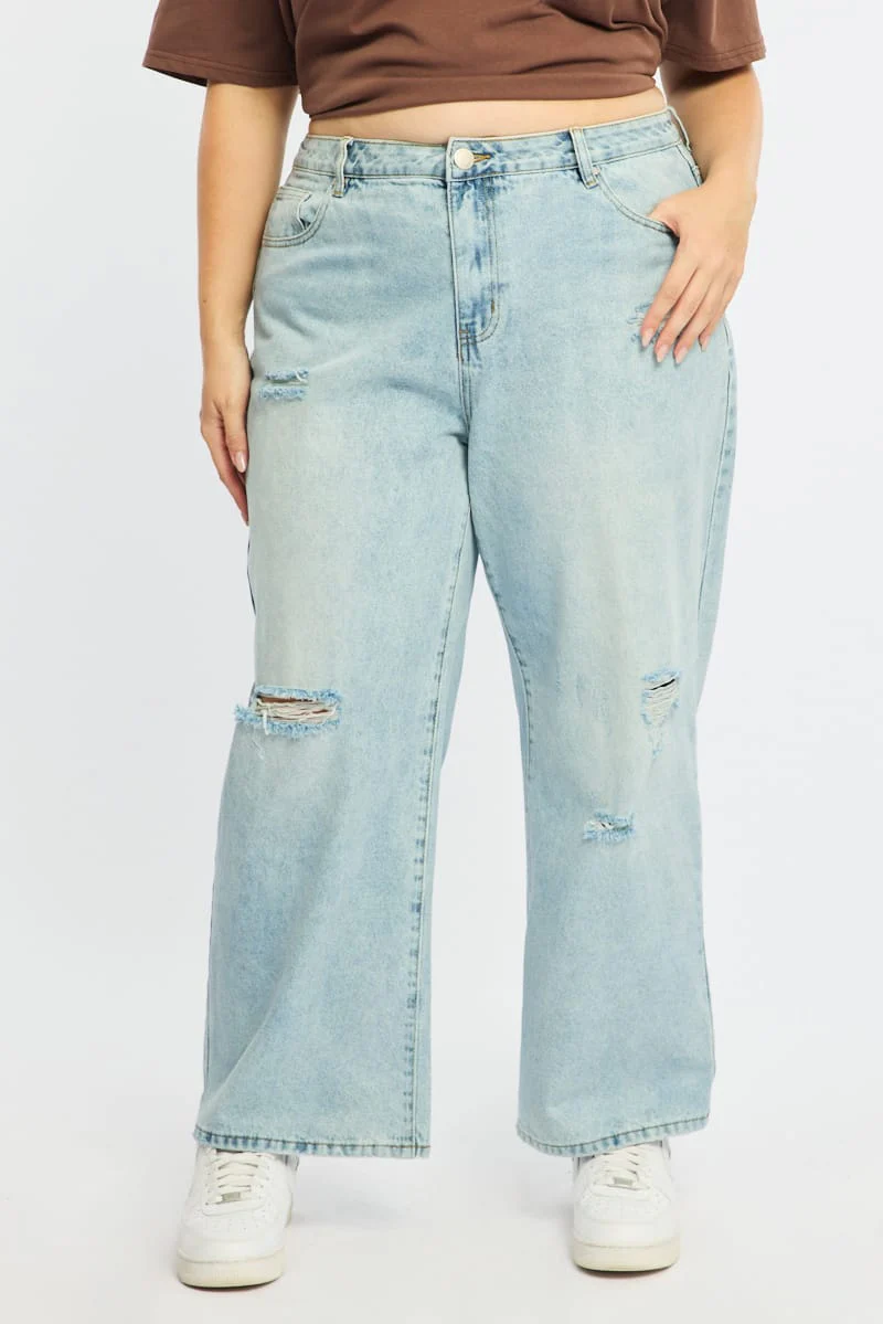 Denim Baggy Jeans Mid Rise - Image 5