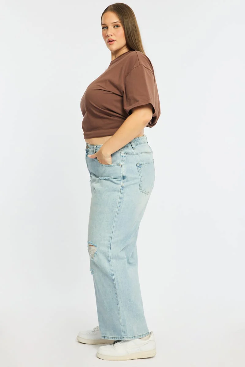 Denim Baggy Jeans Mid Rise - Image 6