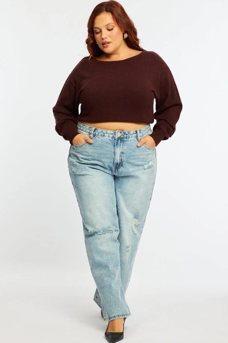 Denim Baggy Jeans Mid Rise - Image 4