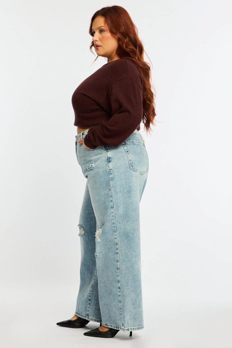 Denim Baggy Jeans Mid Rise - Image 5
