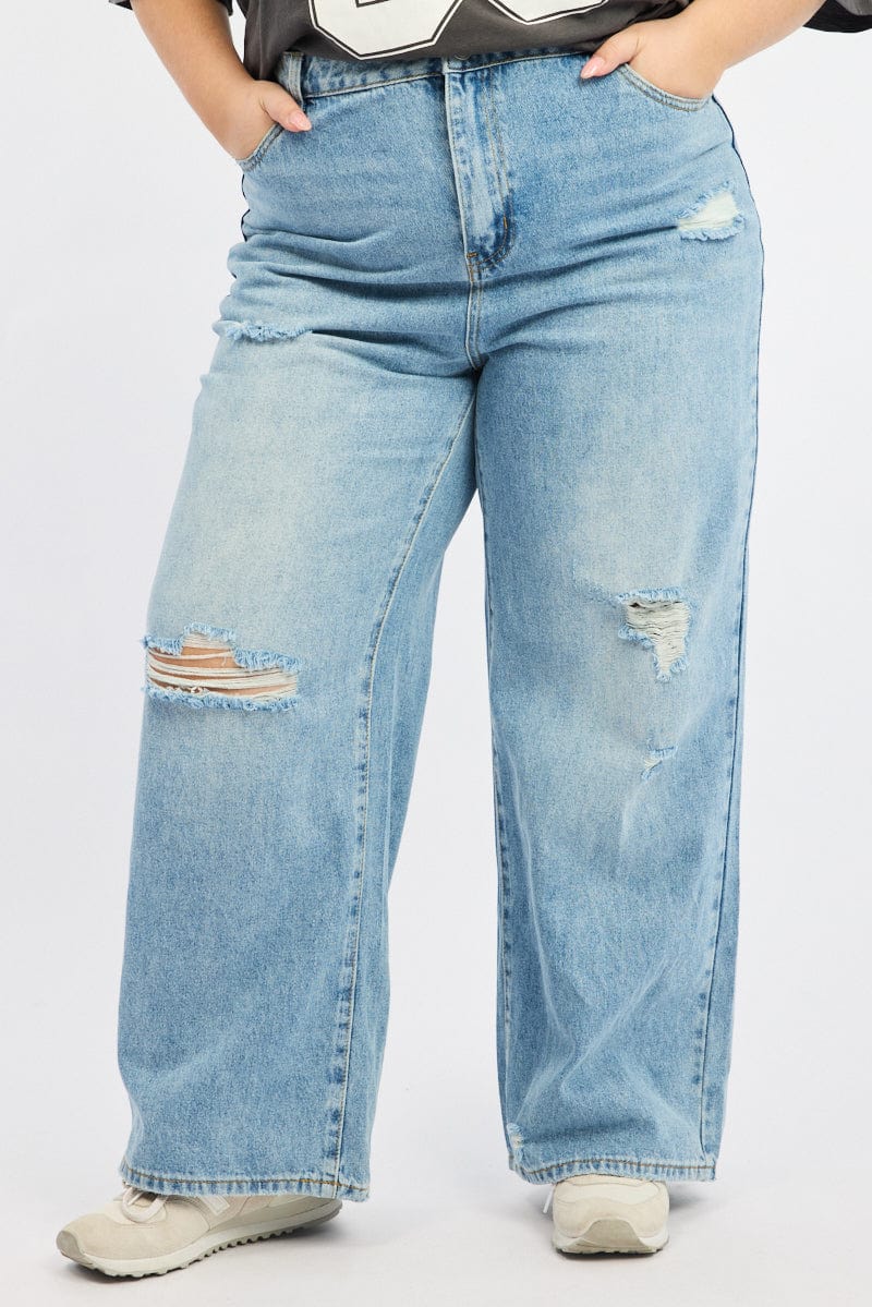 Denim Baggy Jeans Mid Rise - Image 2