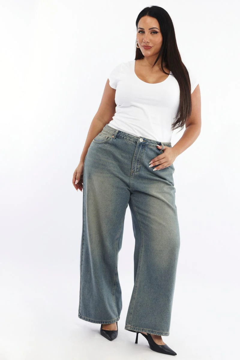 Denim Baggy Jeans Mid Rise - Image 2