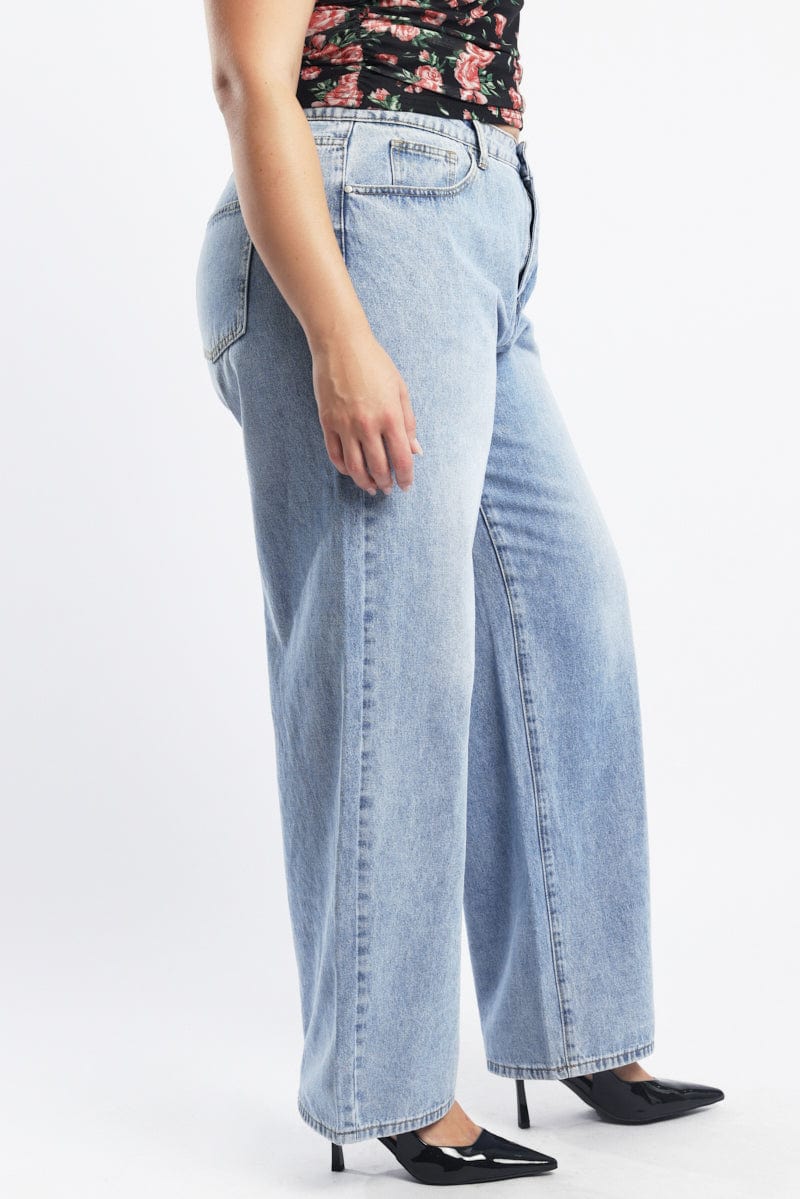Denim Baggy Jeans Mid Rise - Image 4