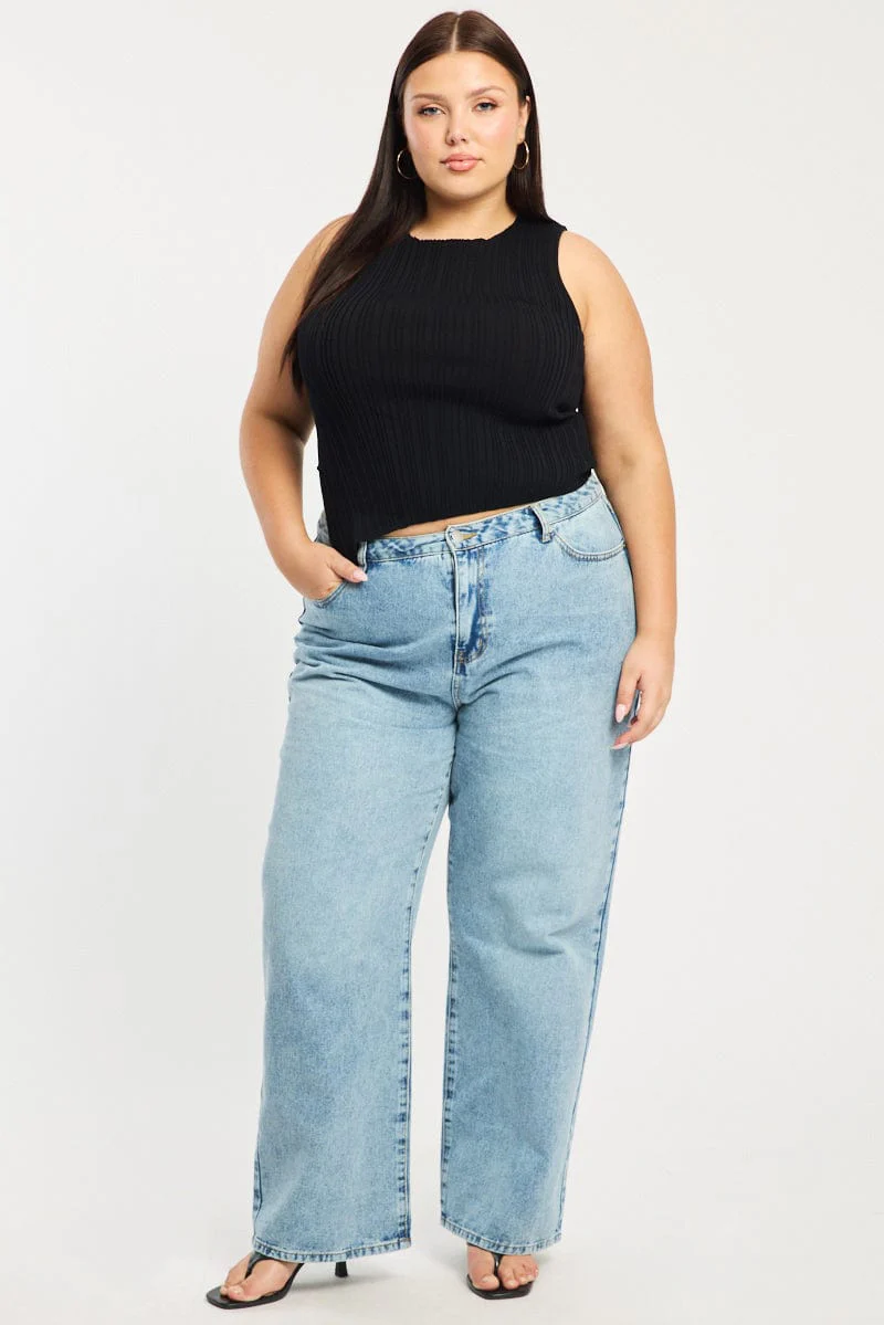 Denim Baggy Jeans Mid Rise - Image 2