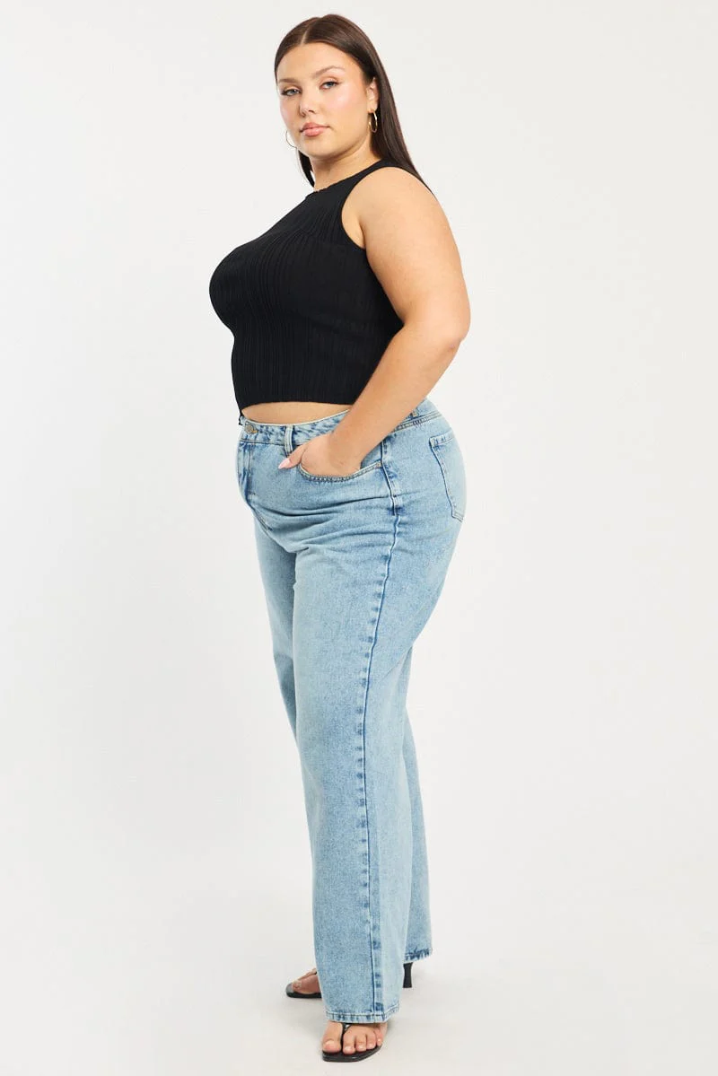 Denim Baggy Jeans Mid Rise - Image 5