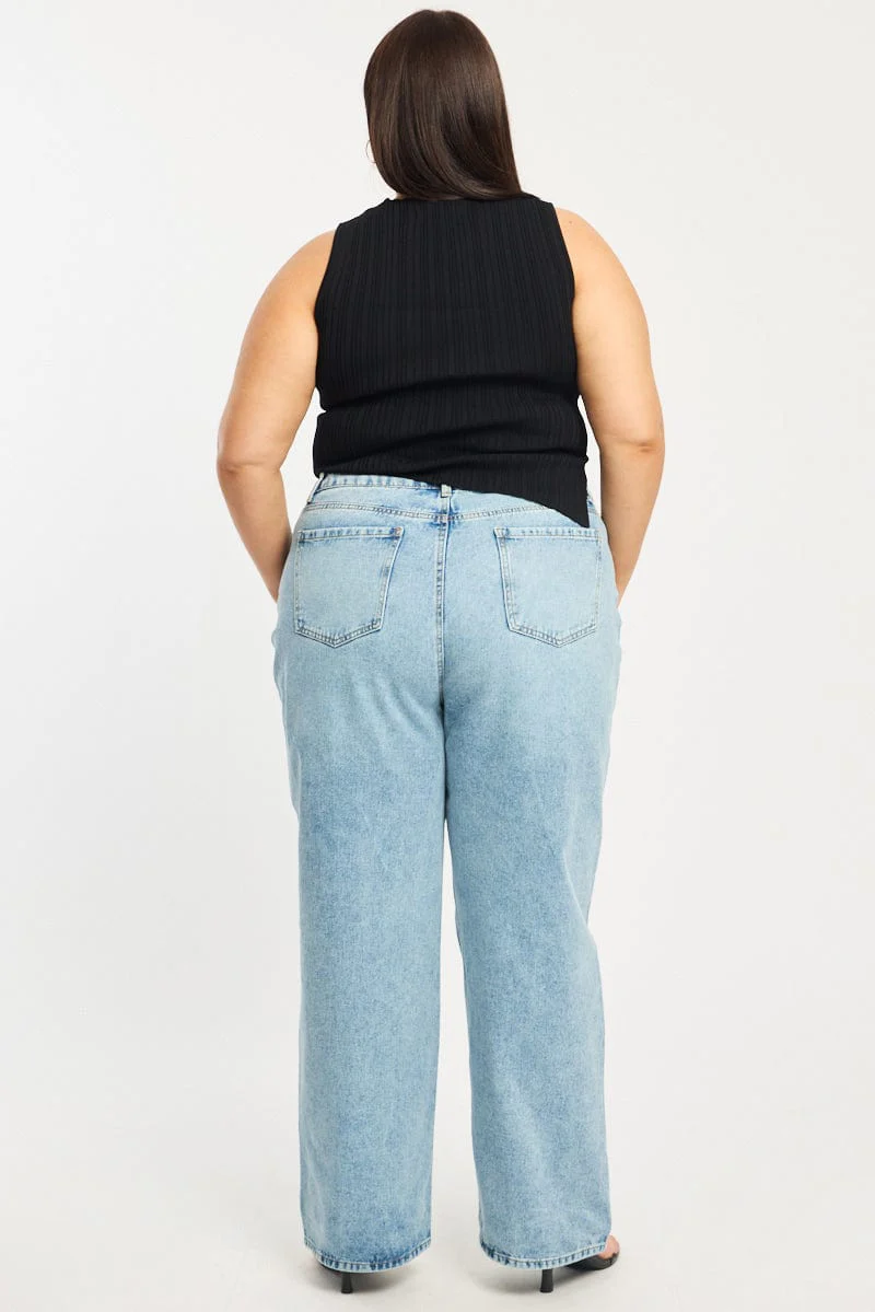 Denim Baggy Jeans Mid Rise - Image 6