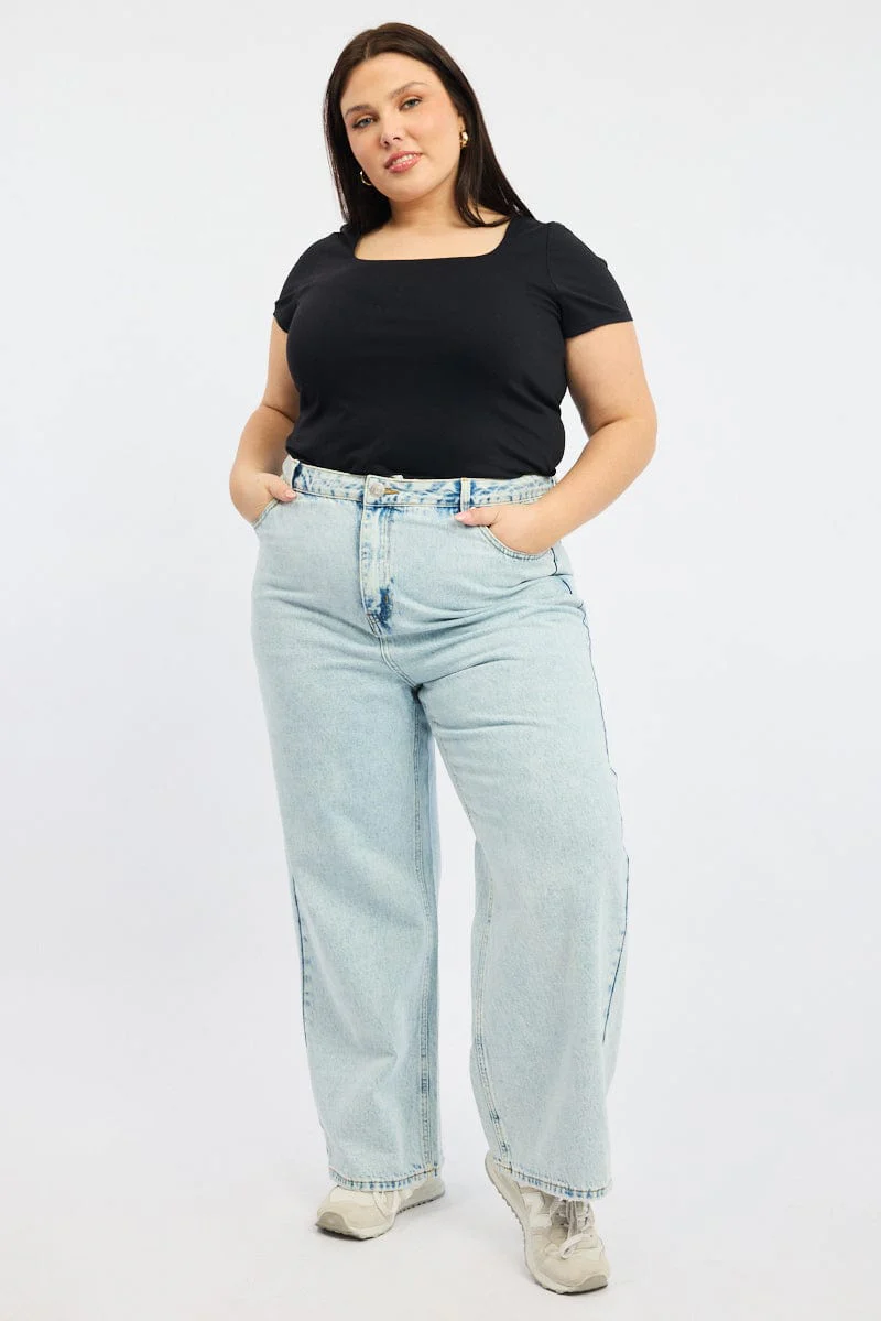 Denim Baggy Jeans Mid Rise - Image 3