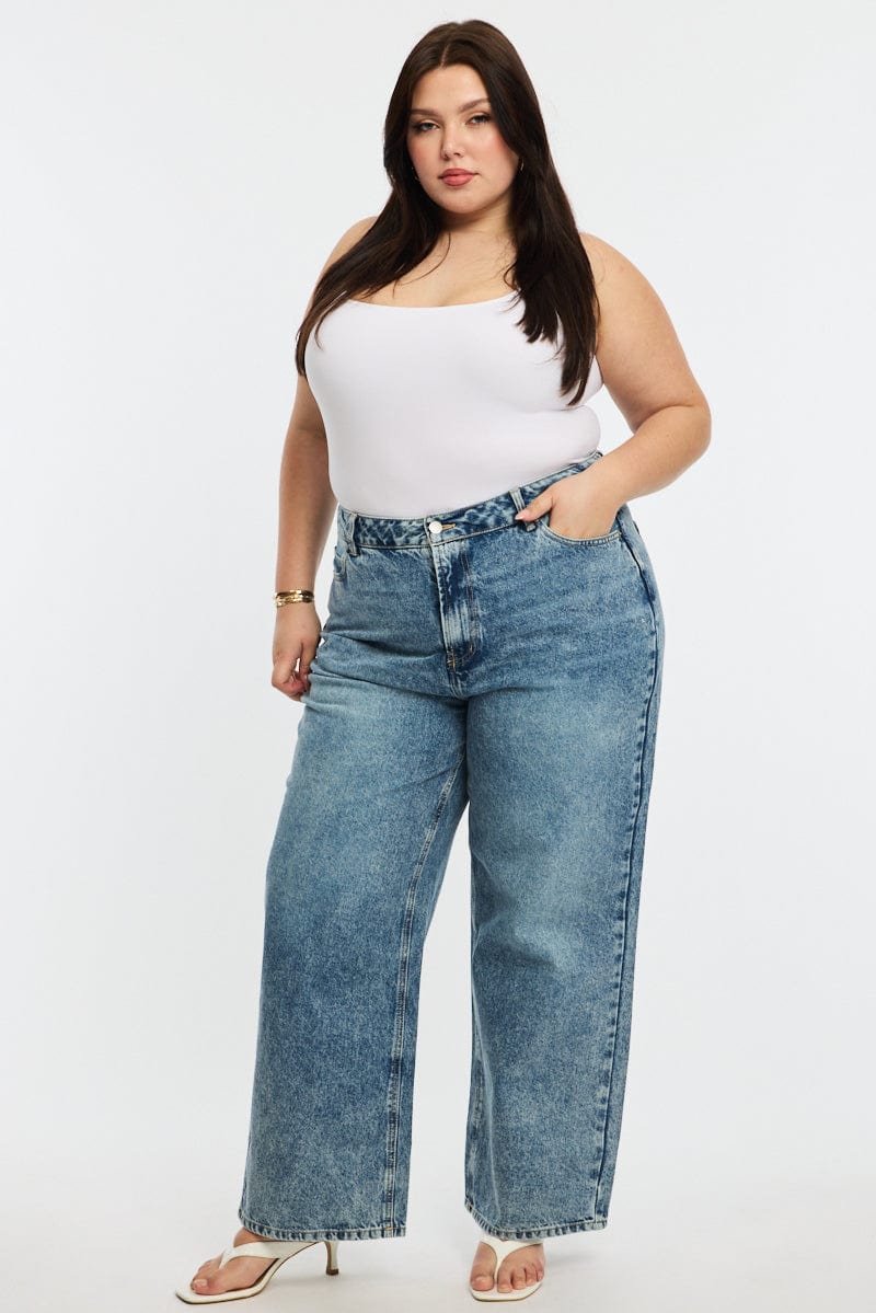 Denim Baggy Jeans Mid Rise - Image 2