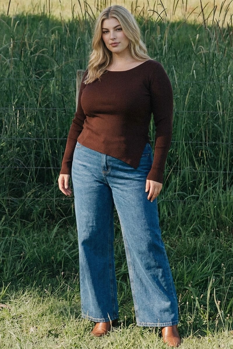 Denim Baggy Jeans Mid Rise