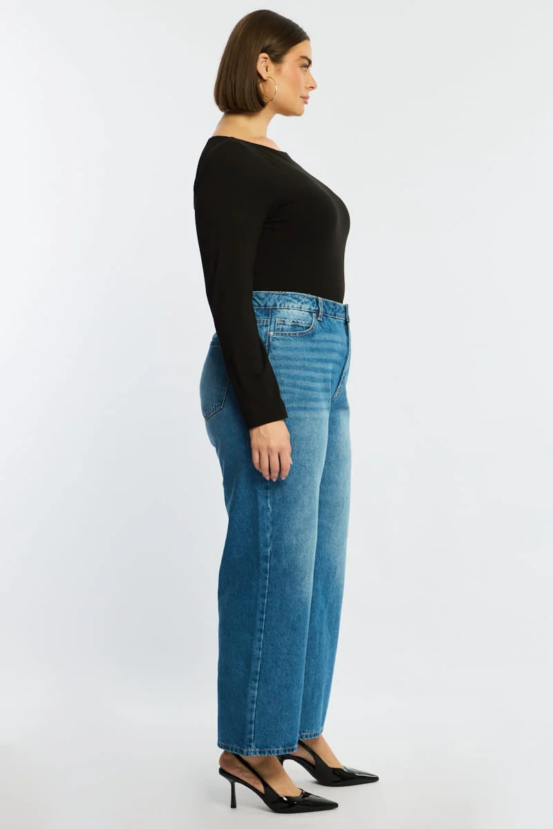 Denim Baggy Jeans Mid Rise - Image 5