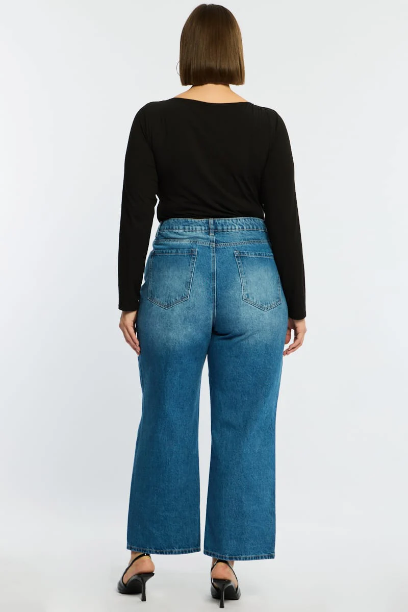 Denim Baggy Jeans Mid Rise - Image 6