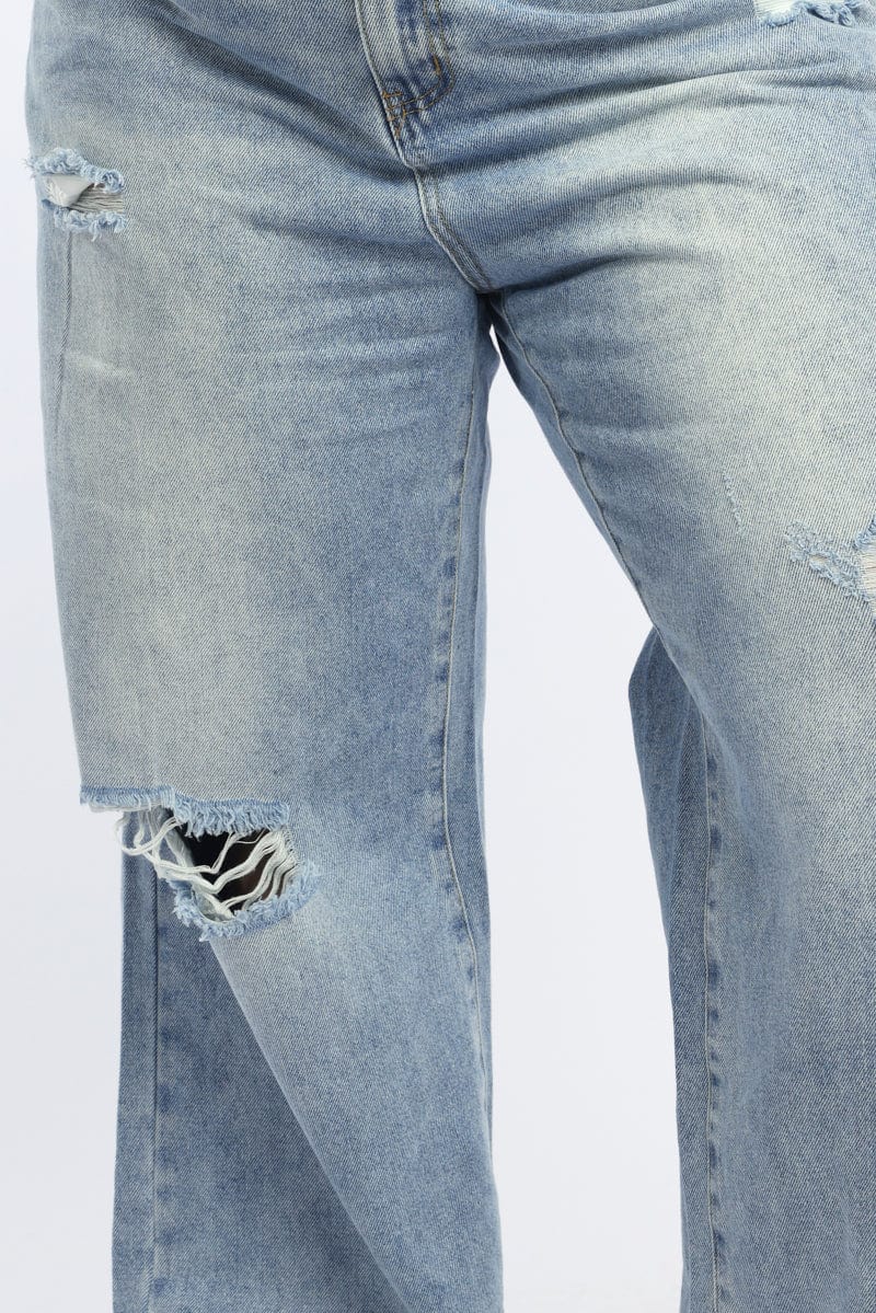 Denim Baggy Mid Rise Jeans - Image 5