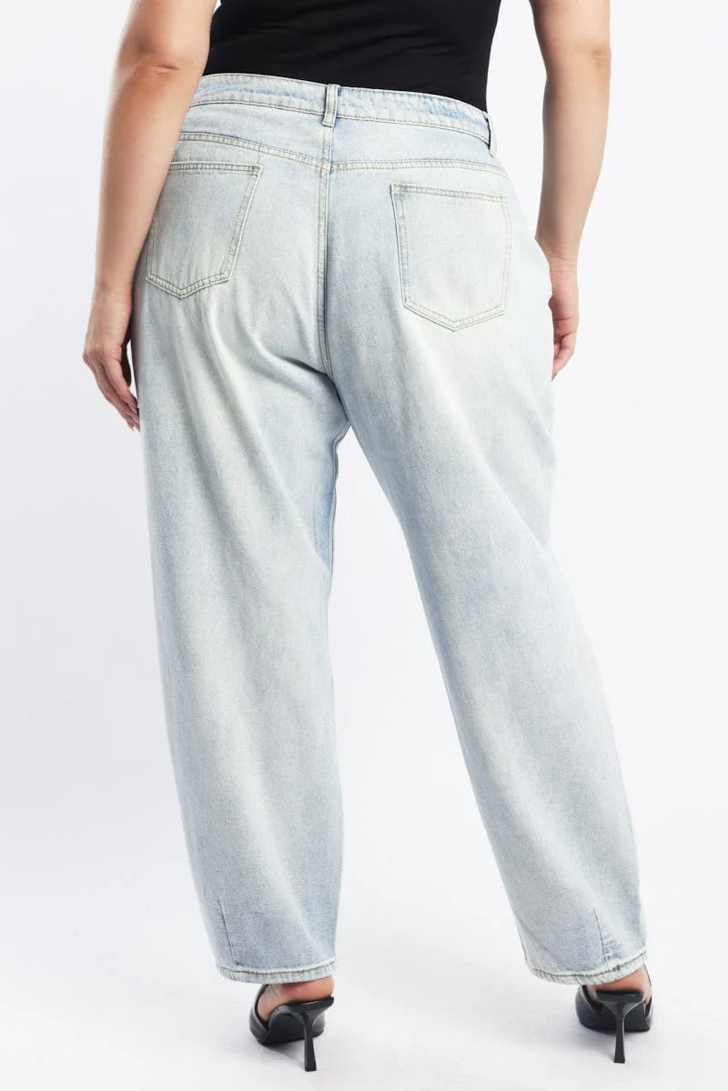 Denim Balloon Fit Jeans - Image 4