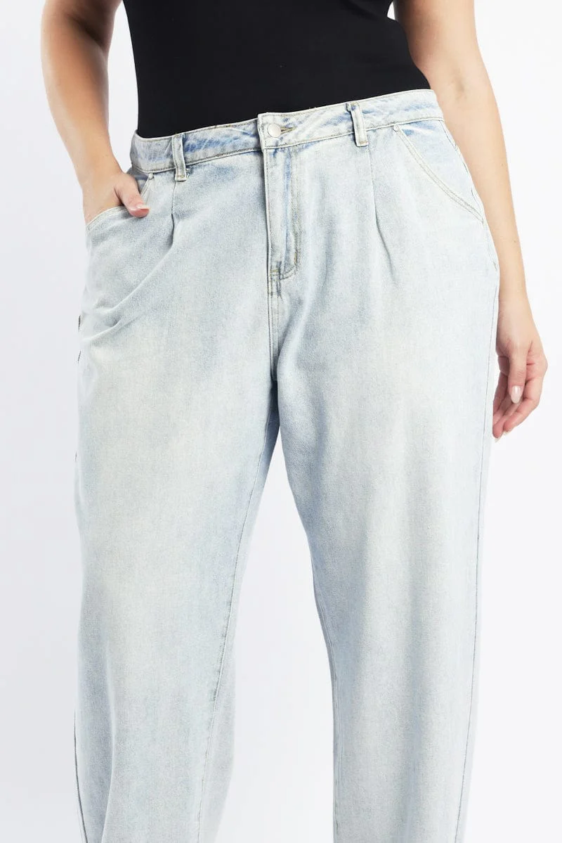 Denim Balloon Fit Jeans - Image 5