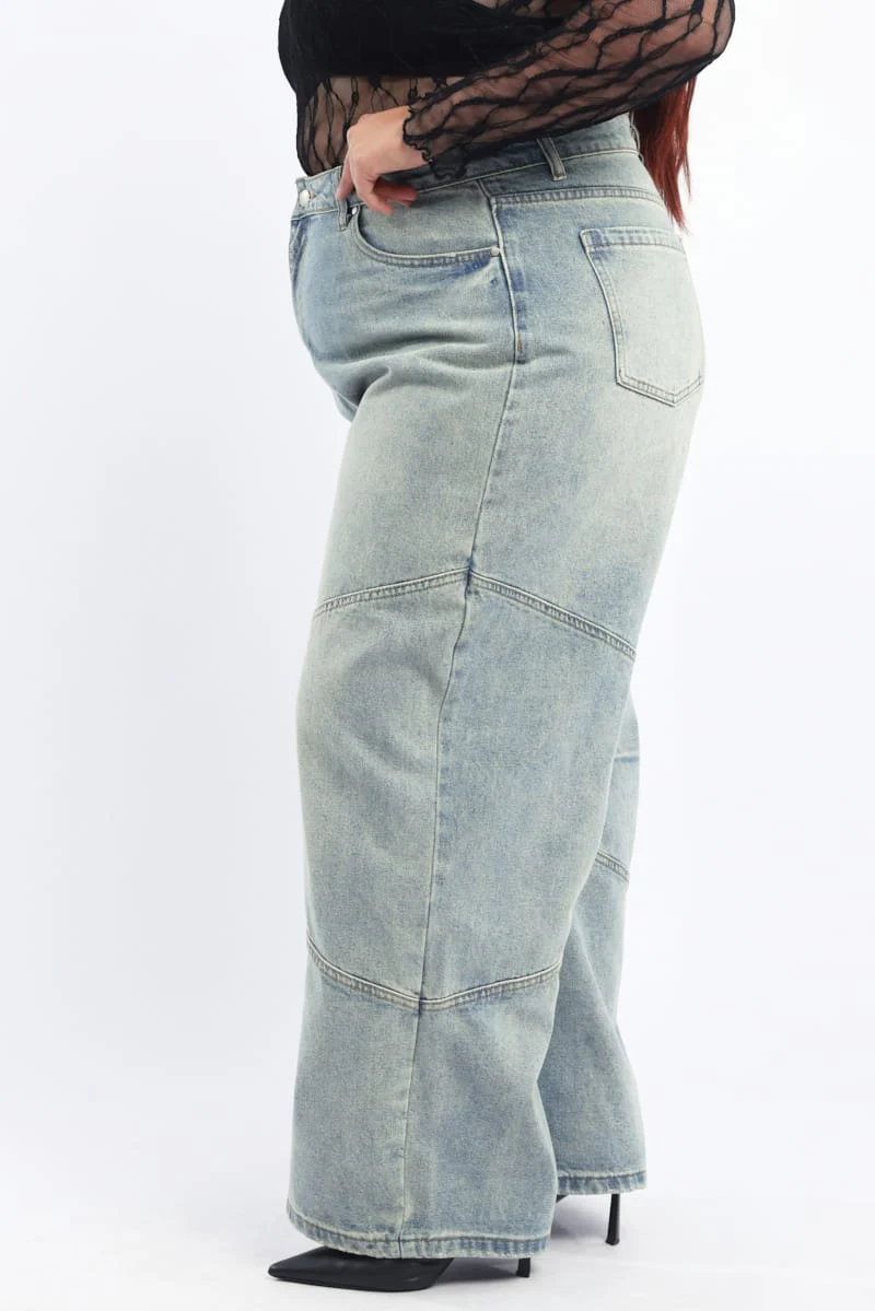 Denim Barrel Jeans Low Rise - Image 4