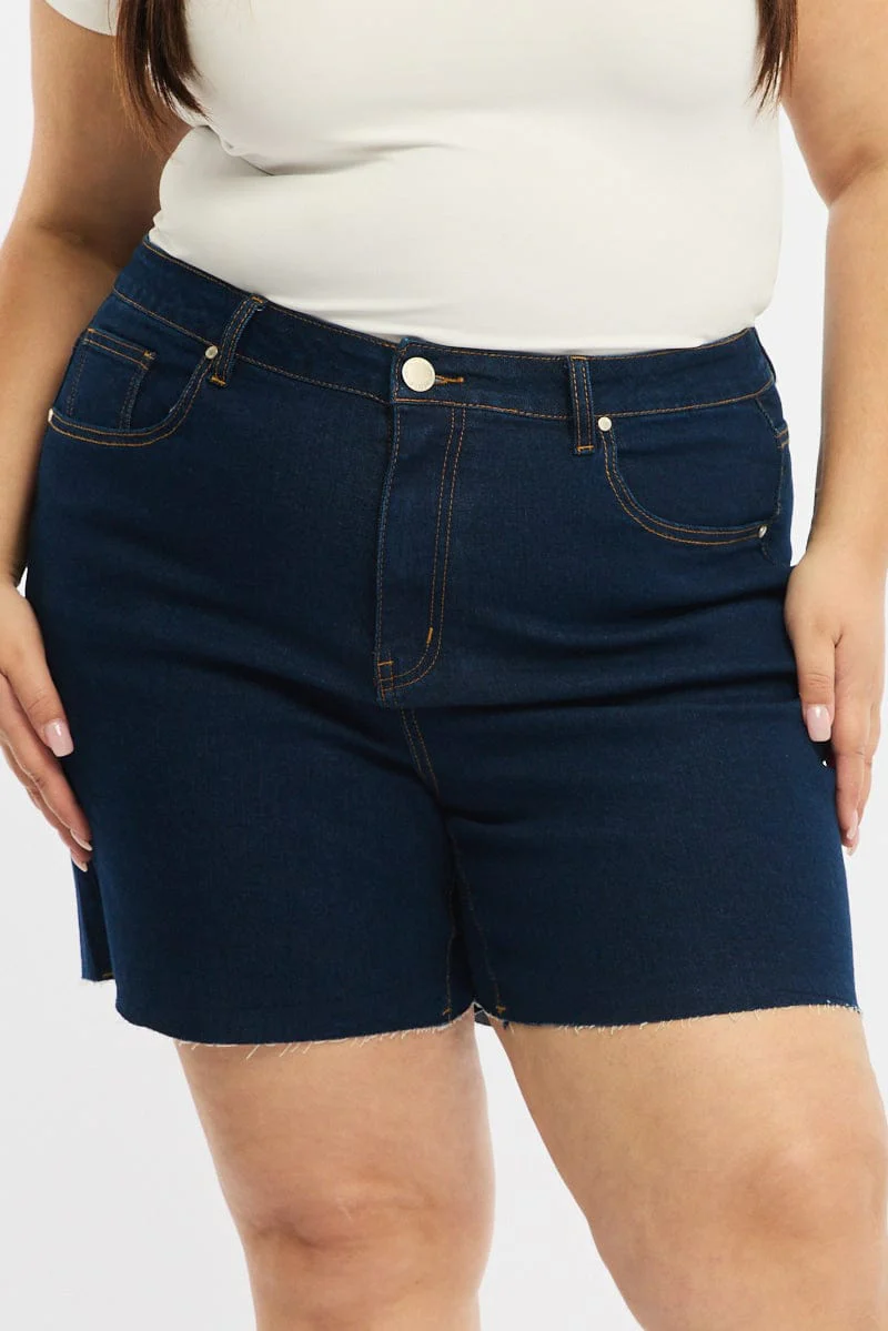 Denim Bermuda Shorts Mid Rise - Image 2
