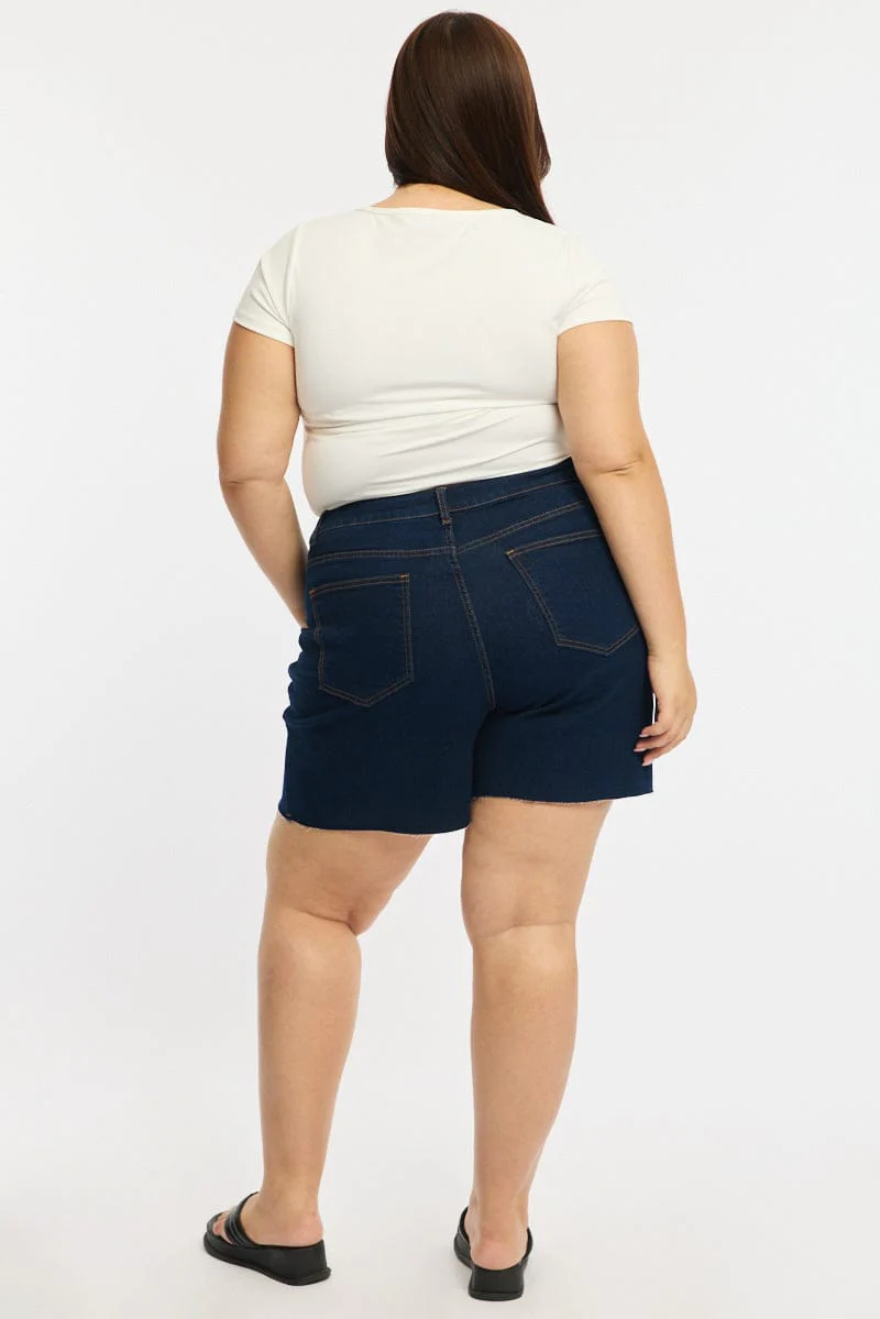 Denim Bermuda Shorts Mid Rise - Image 5