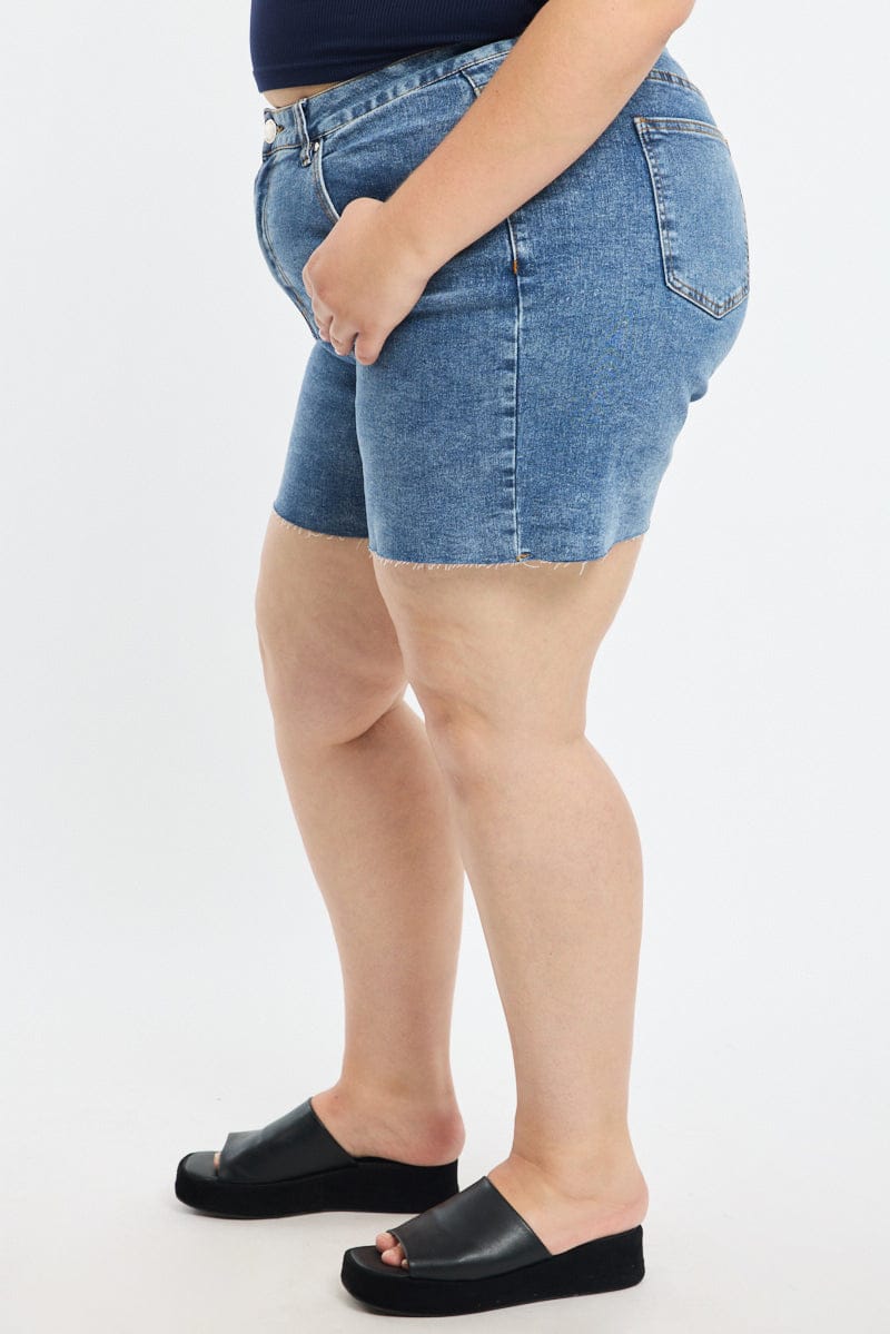 Denim Bermuda Shorts Mid Rise - Image 3