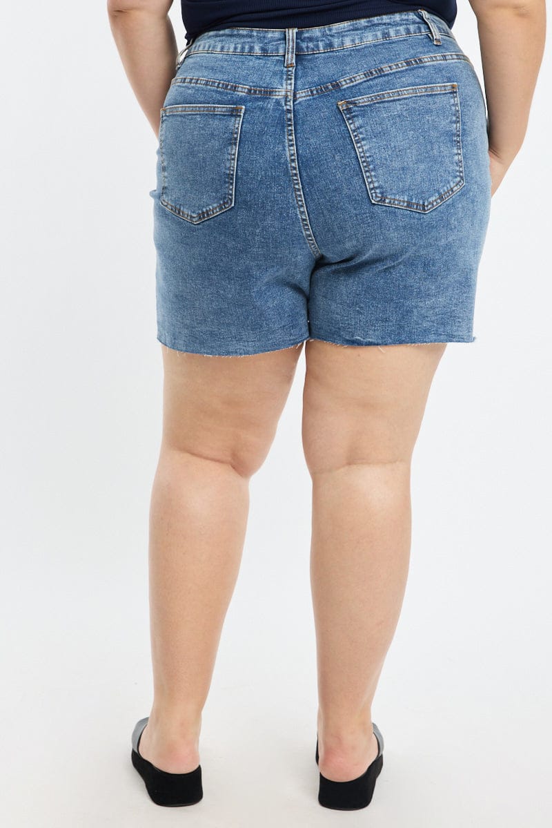 Denim Bermuda Shorts Mid Rise - Image 4