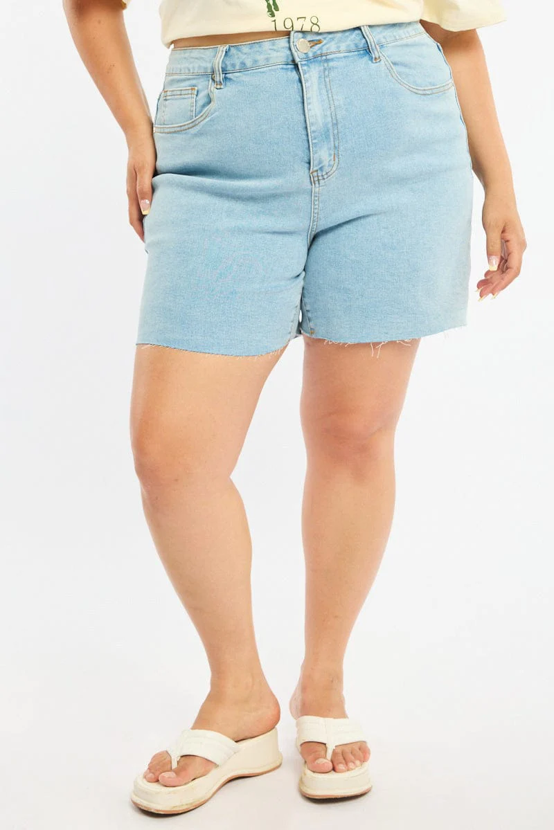 Denim Bermuda Shorts Mid Rise - Image 2