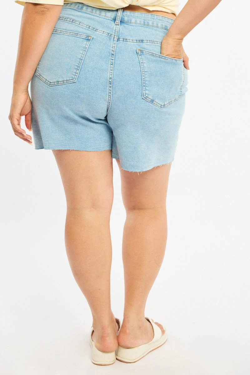 Denim Bermuda Shorts Mid Rise - Image 4