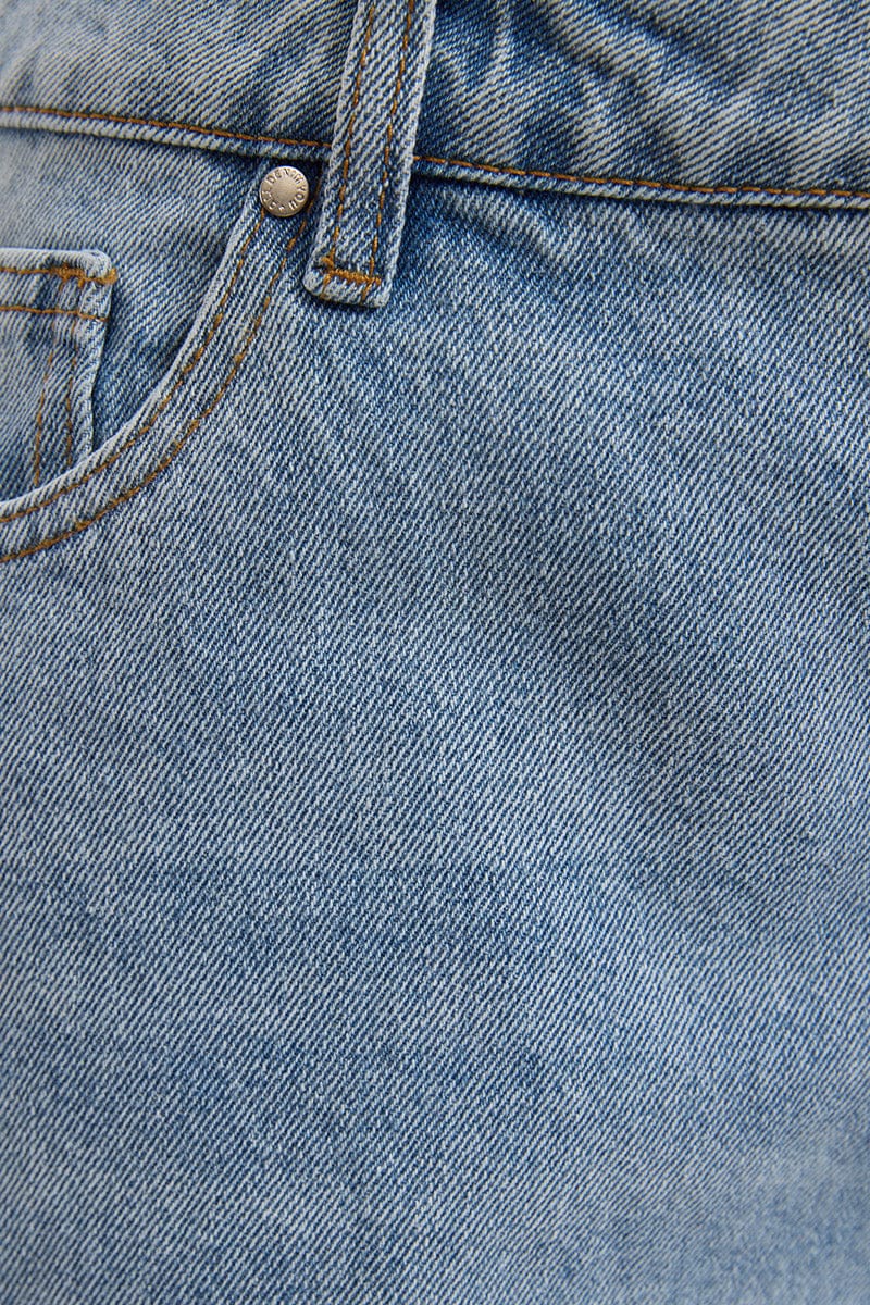 Denim Bermuda Shorts Mid Rise - Image 4