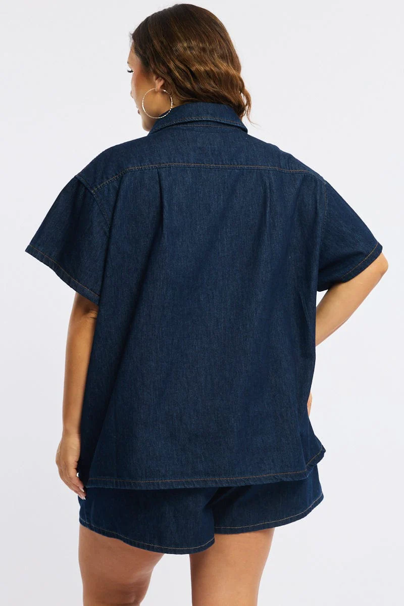 Denim Jacket Short Sleeve - Image 5