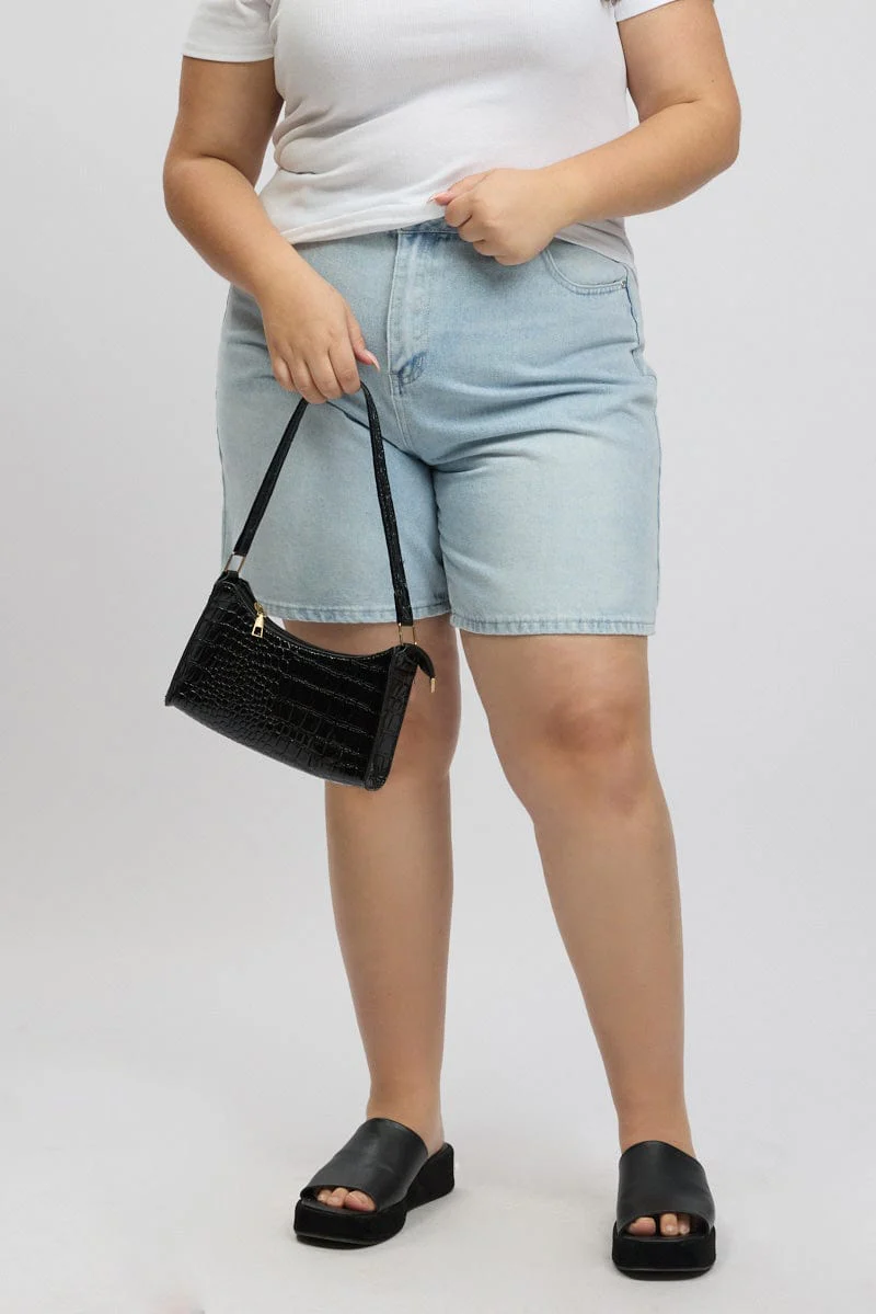 Denim Jort Shorts High Rise - Image 3
