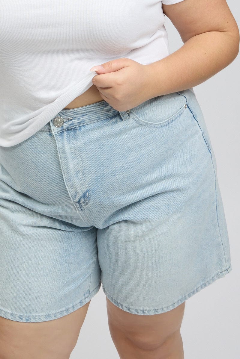 Denim Jort Shorts High Rise - Image 6