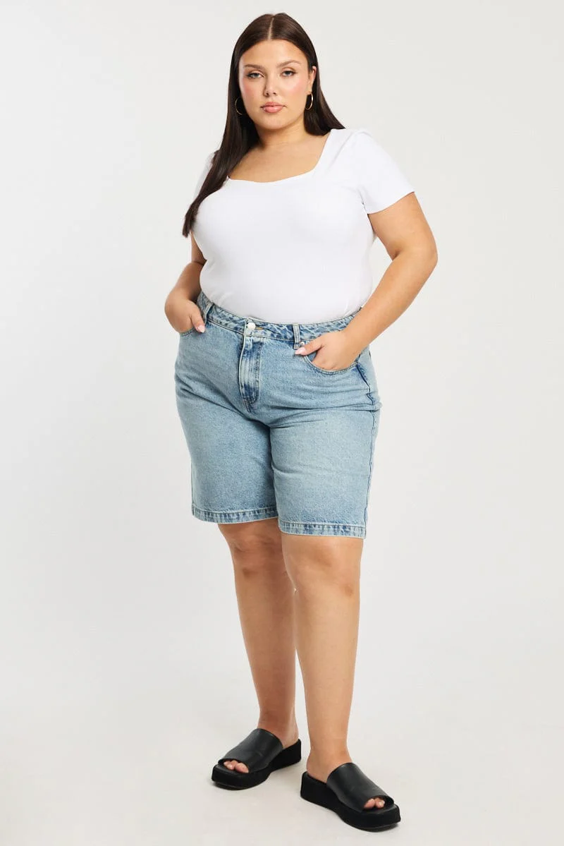 Denim Jorts Mid Rise - Image 3