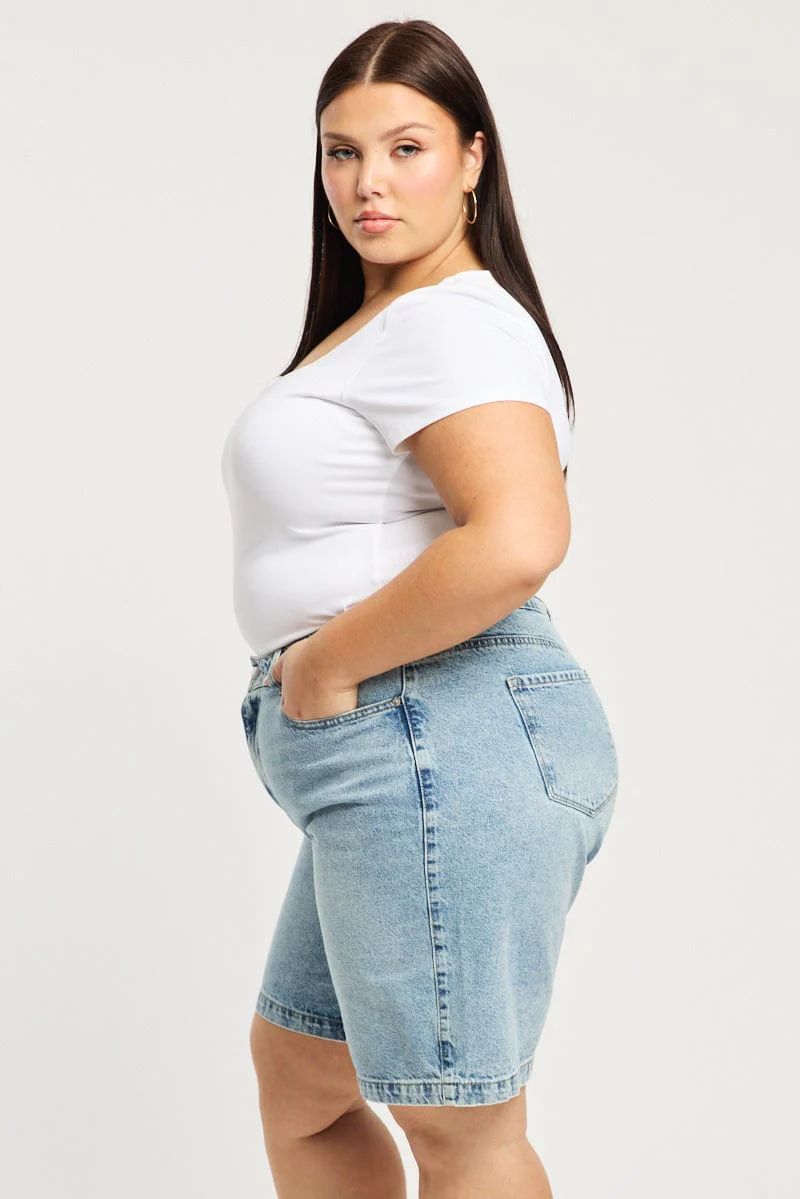 Denim Jorts Mid Rise - Image 4